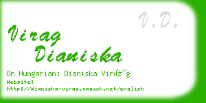 virag dianiska business card